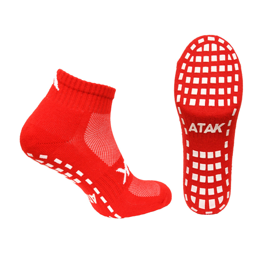 ATAK GRIPZLITE PRO QUARTER SOCKS RED