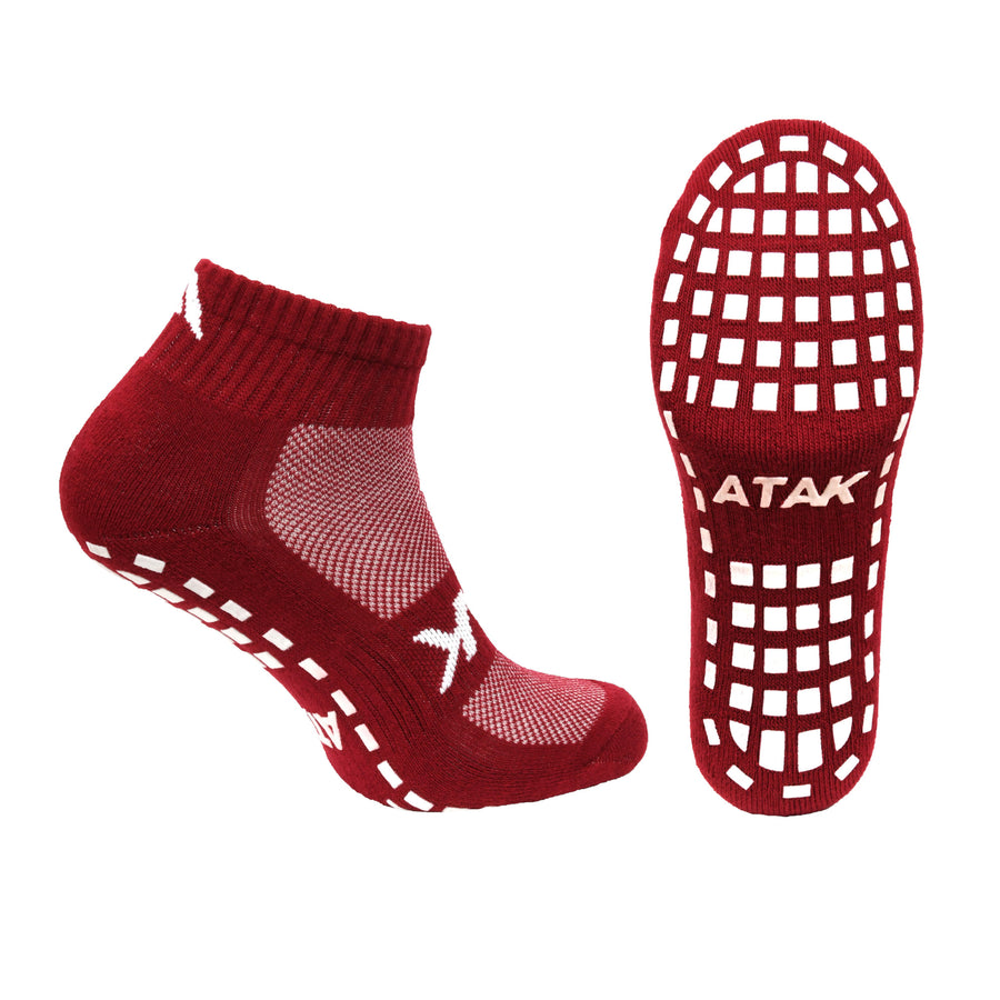 ATAK GRIPZLITE PRO QUARTER SOCKS MAROON