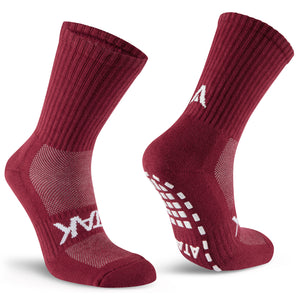 ATAK SHOX Mid-Leg Grip Socks Maroon