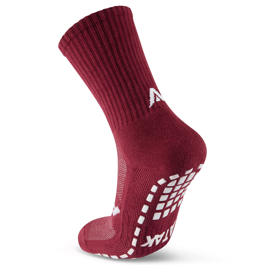 ATAK SHOX Mid-Leg Grip Socks Maroon