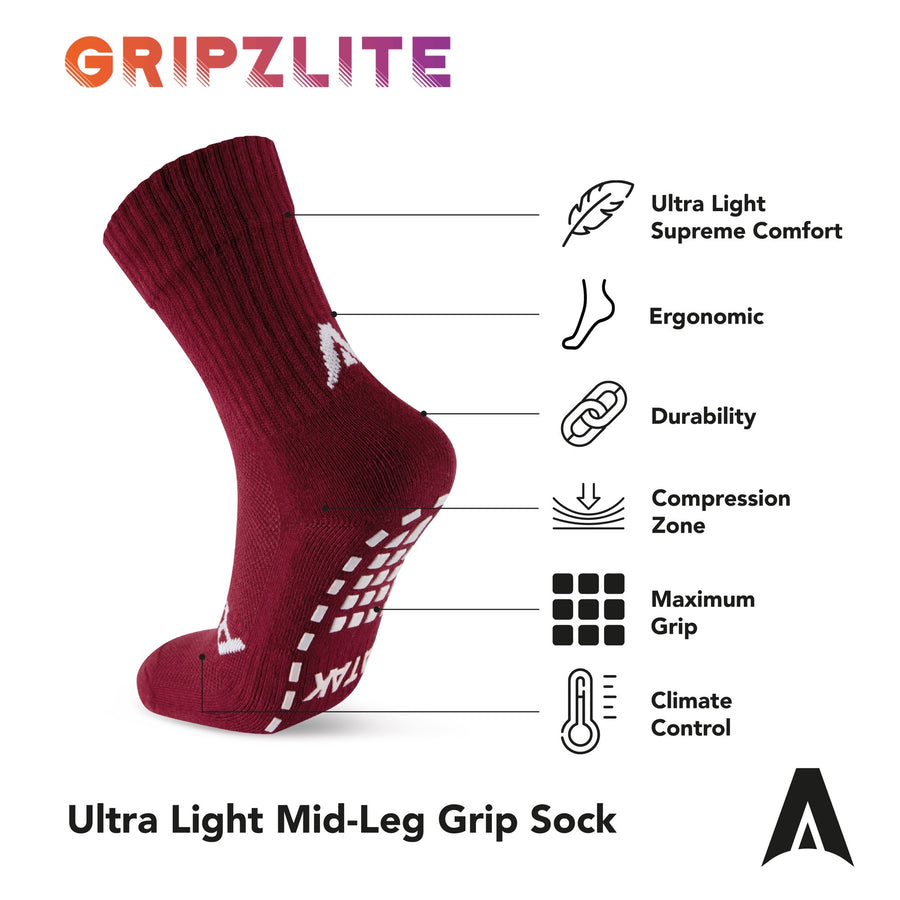 ATAK GRIPZLITE PRO SOCKS MAROON