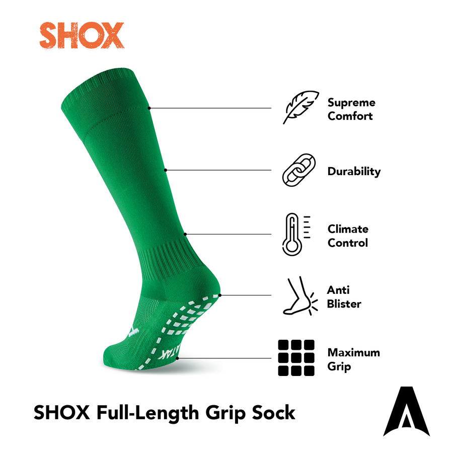 ATAK SHOX Full Length Grip Socks Green