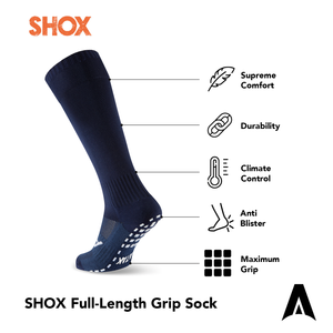ATAK SHOX Full Length Grip Socks Navy