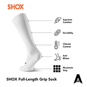 ATAK SHOX Full Length Grip Socks White