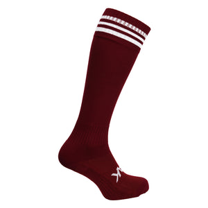 ATAK 3 Bar Sports Socks Maroon/White