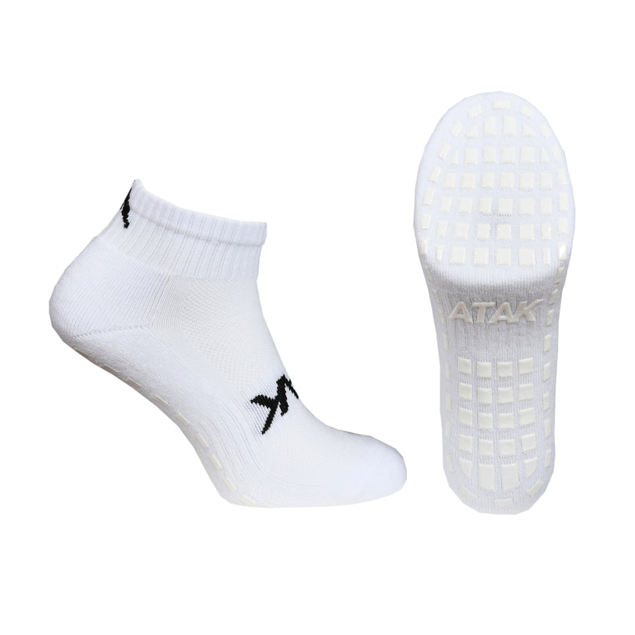 ATAK GRIPZLITE PRO QUARTER SOCKS WHITE