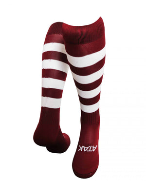 ATAK Hoops Socks Maroon/White