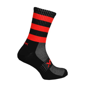 ATAK SHOX MID-LEG SPORTS SOCK BLACK/RED