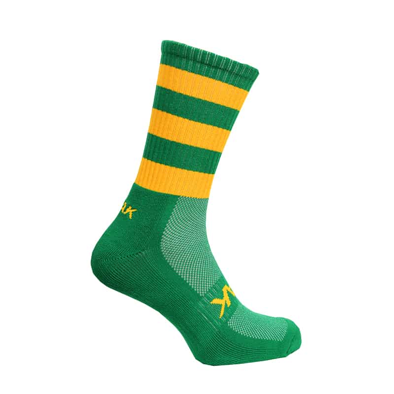 ATAK SHOX MID-LEG SPORTS SOCK GREEN/GOLD