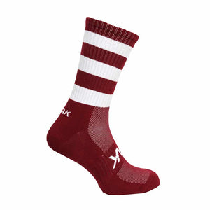 ATAK SHOX MID-LEG SPORTS SOCK MAROON/WHITE