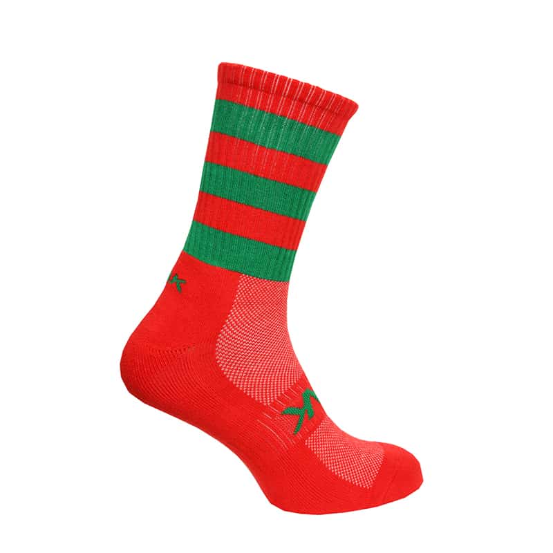 ATAK SHOX MID-LEG SPORTS SOCK RED/GREEN