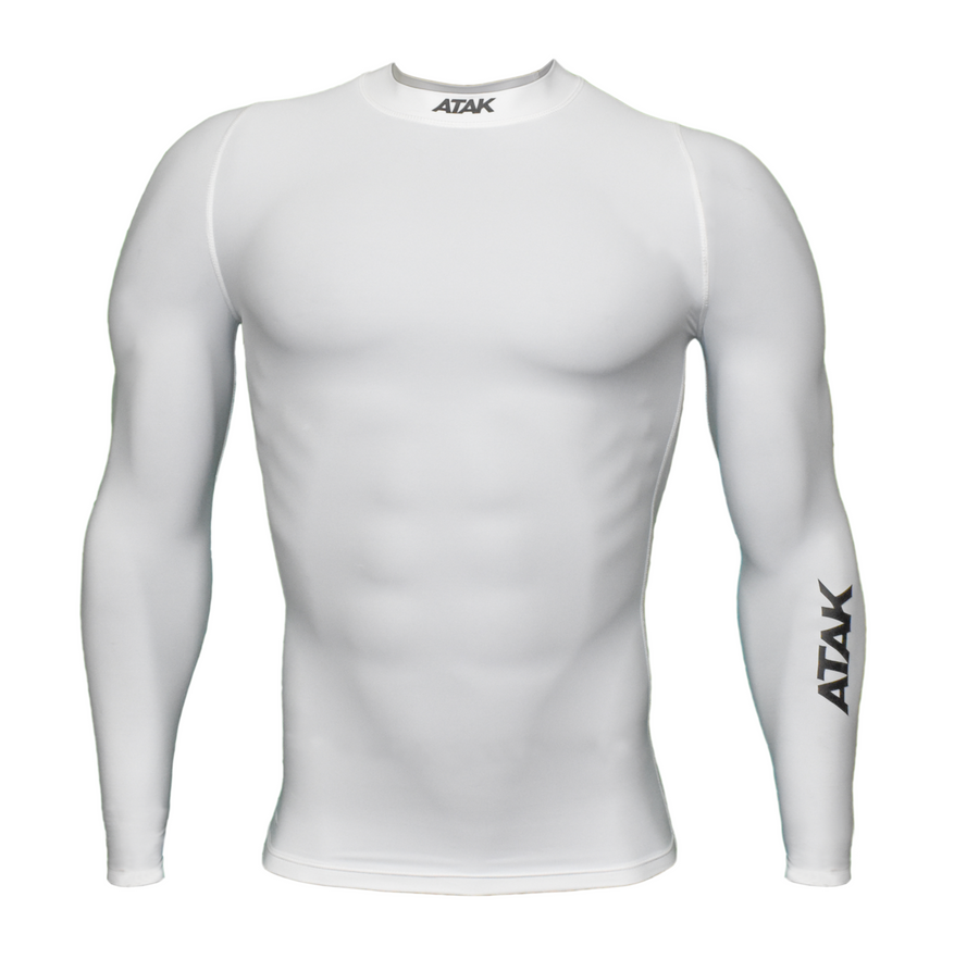 ATAK Compression Shirt Unisex White – ATAK Sports GB