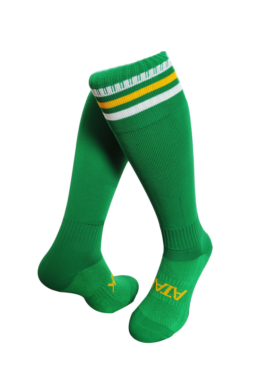 ATAK 3 Bar Sports Socks Green/White/Gold