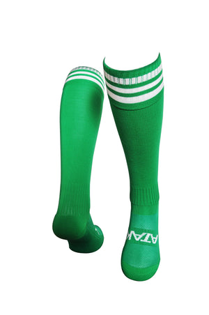 ATAK 3 Bar Sports Socks Green/White