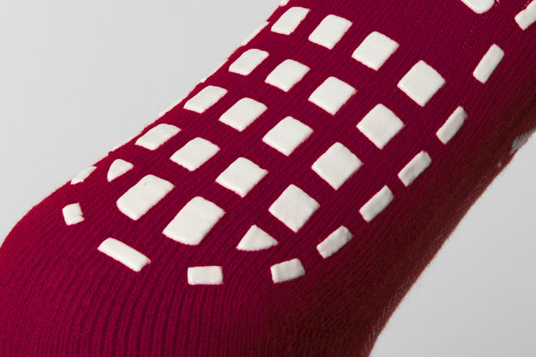 ATAK SHOX Mid-Leg Grip Socks Maroon